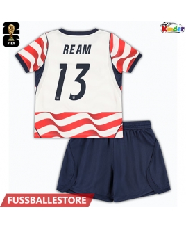 Günstige Vereinigte Staaten Tim Ream #13 Heimtrikotsatz Kinder WM 2026 Kurzarm (+ Kurze Hosen)